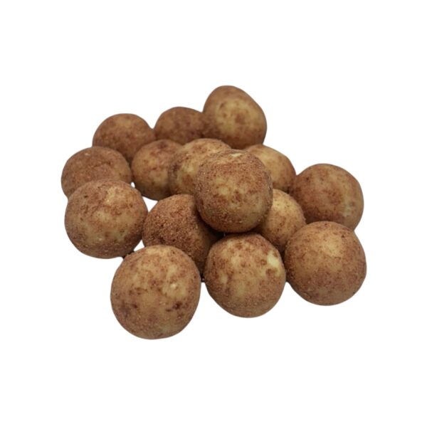 Almendra marcona caramelizada con frambuesa